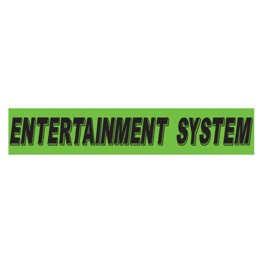 Slogan Window Stickers - 2 3/4" x 14 1/2" Fluorescent Green & Black
