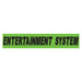 Slogan Window Stickers - 2 3/4" x 14 1/2" Fluorescent Green & Black