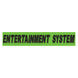 Slogan Window Stickers - 2 3/4" x 14 1/2" Fluorescent Green & Black