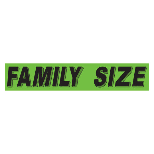 Slogan Window Stickers - 2 3/4" x 14 1/2" Fluorescent Green & Black