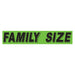Slogan Window Stickers - 2 3/4" x 14 1/2" Fluorescent Green & Black