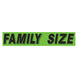 Slogan Window Stickers - 2 3/4" x 14 1/2" Fluorescent Green & Black