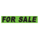 Slogan Window Stickers - 2 3/4" x 14 1/2" Fluorescent Green & Black