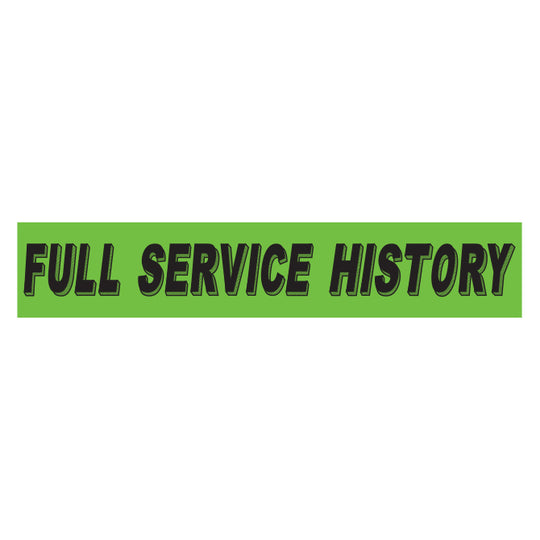 Slogan Window Stickers - 2 3/4" x 14 1/2" Fluorescent Green & Black