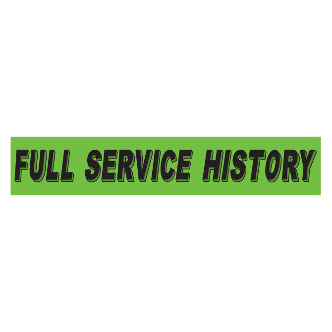 Slogan Window Stickers - 2 3/4" x 14 1/2" Fluorescent Green & Black