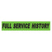 Slogan Window Stickers - 2 3/4" x 14 1/2" Fluorescent Green & Black