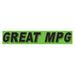 Slogan Window Stickers - 2 3/4" x 14 1/2" Fluorescent Green & Black