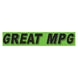 Slogan Window Stickers - 2 3/4" x 14 1/2" Fluorescent Green & Black
