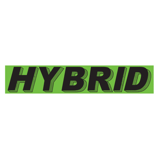Slogan Window Stickers - 2 3/4" x 14 1/2" Fluorescent Green & Black