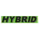 Slogan Window Stickers - 2 3/4" x 14 1/2" Fluorescent Green & Black