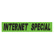 Slogan Window Stickers - 2 3/4" x 14 1/2" Fluorescent Green & Black