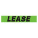 Slogan Window Stickers - 2 3/4" x 14 1/2" Fluorescent Green & Black