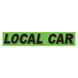 Slogan Window Stickers - 2 3/4" x 14 1/2" Fluorescent Green & Black