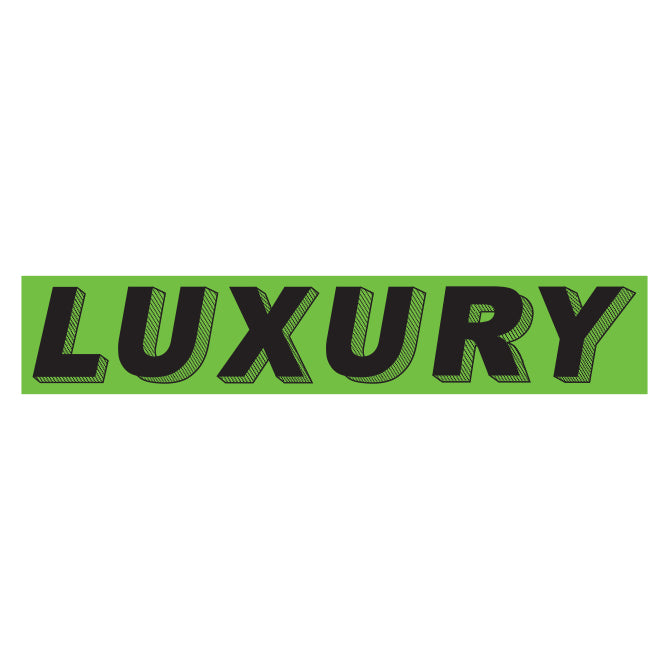 Slogan Window Stickers - 2 3/4" x 14 1/2" Fluorescent Green & Black