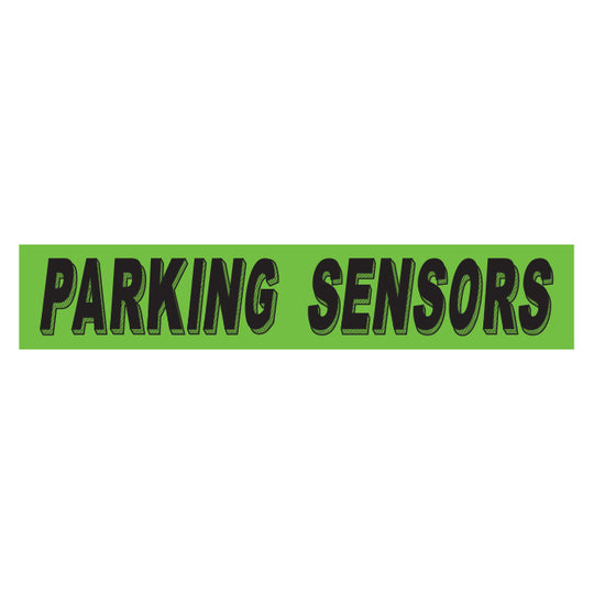 Slogan Window Stickers - 2 3/4" x 14 1/2" Fluorescent Green & Black