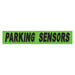 Slogan Window Stickers - 2 3/4" x 14 1/2" Fluorescent Green & Black