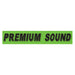 Slogan Window Stickers - 2 3/4" x 14 1/2" Fluorescent Green & Black