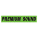 Slogan Window Stickers - 2 3/4" x 14 1/2" Fluorescent Green & Black