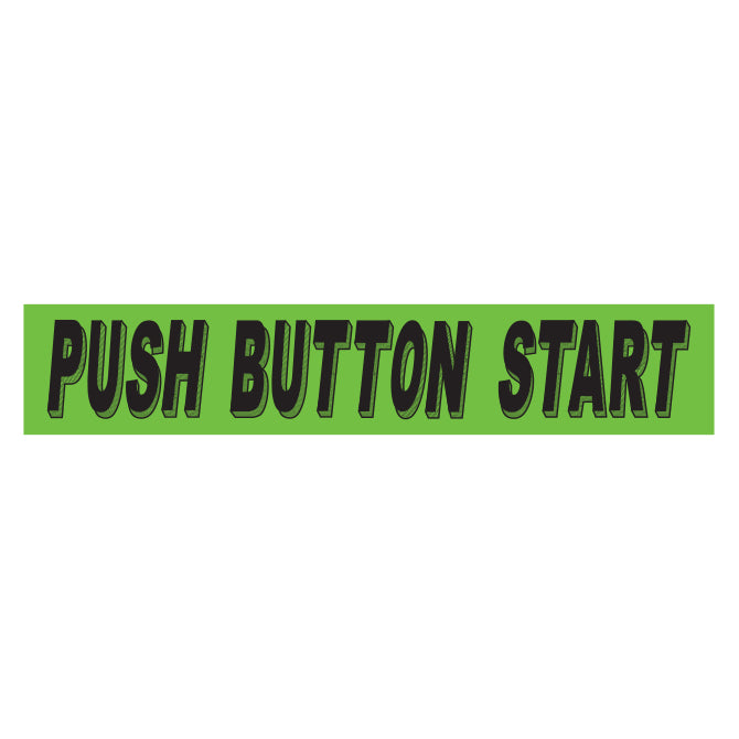 Slogan Window Stickers - 2 3/4" x 14 1/2" Fluorescent Green & Black