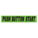 Slogan Window Stickers - 2 3/4" x 14 1/2" Fluorescent Green & Black