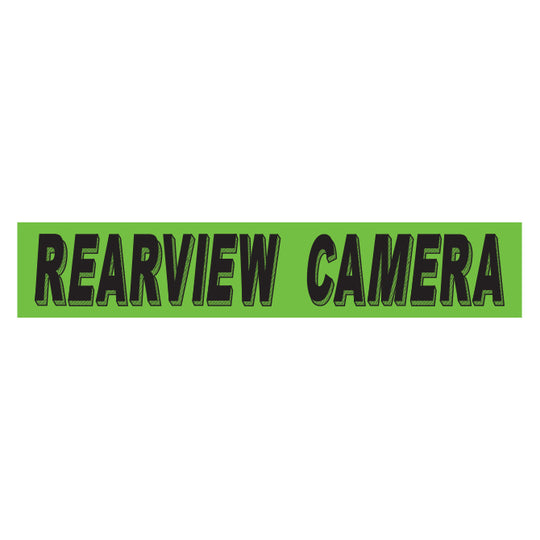 Slogan Window Stickers - 2 3/4" x 14 1/2" Fluorescent Green & Black