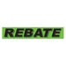 Slogan Window Stickers - 2 3/4" x 14 1/2" Fluorescent Green & Black