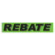 Slogan Window Stickers - 2 3/4" x 14 1/2" Fluorescent Green & Black