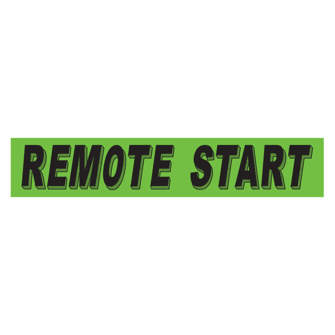 Slogan Window Stickers - 2 3/4" x 14 1/2" Fluorescent Green & Black