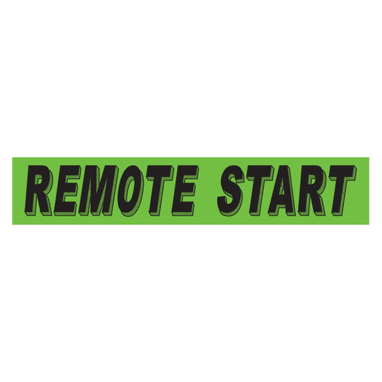 Slogan Window Stickers - 2 3/4" x 14 1/2" Fluorescent Green & Black