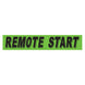 Slogan Window Stickers - 2 3/4" x 14 1/2" Fluorescent Green & Black