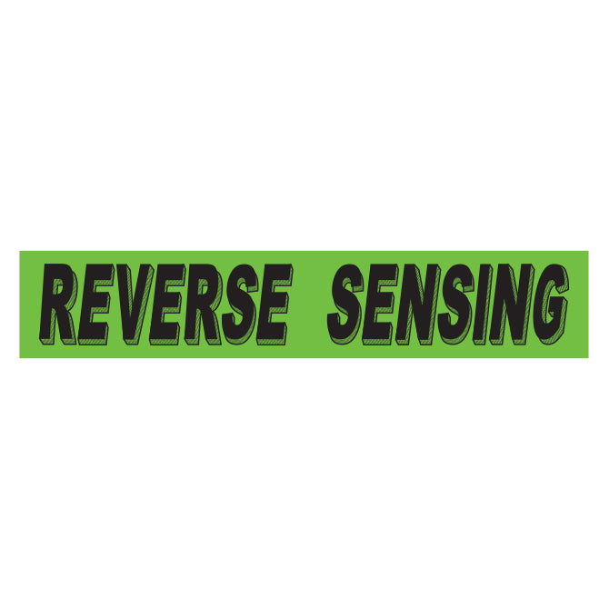 Slogan Window Stickers - 2 3/4" x 14 1/2" Fluorescent Green & Black