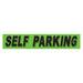 Slogan Window Stickers - 2 3/4" x 14 1/2" Fluorescent Green & Black