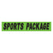 Slogan Window Stickers - 2 3/4" x 14 1/2" Fluorescent Green & Black