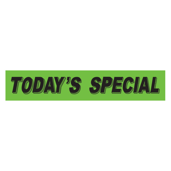 Slogan Window Stickers - 2 3/4" x 14 1/2" Fluorescent Green & Black