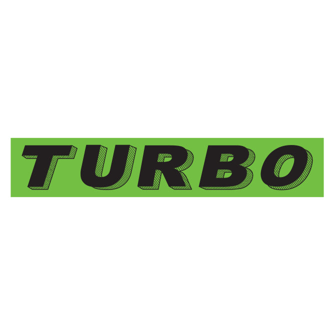 Slogan Window Stickers - 2 3/4" x 14 1/2" Fluorescent Green & Black