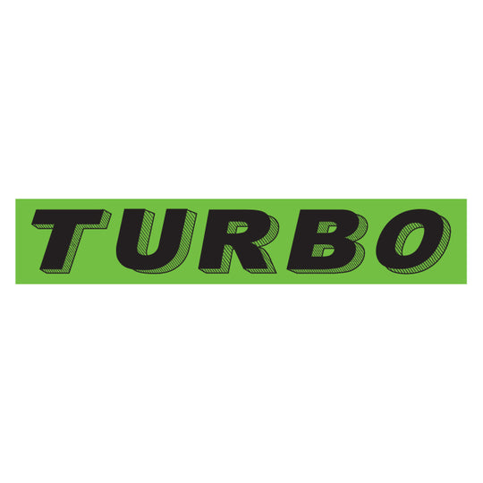 Slogan Window Stickers - 2 3/4" x 14 1/2" Fluorescent Green & Black