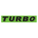 Slogan Window Stickers - 2 3/4" x 14 1/2" Fluorescent Green & Black