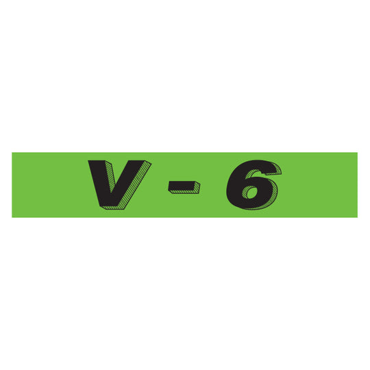 Slogan Window Stickers - 2 3/4" x 14 1/2" Fluorescent Green & Black