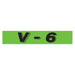 Slogan Window Stickers - 2 3/4" x 14 1/2" Fluorescent Green & Black