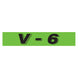 Slogan Window Stickers - 2 3/4" x 14 1/2" Fluorescent Green & Black
