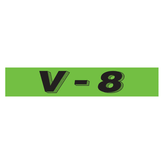 Slogan Window Stickers - 2 3/4" x 14 1/2" Fluorescent Green & Black