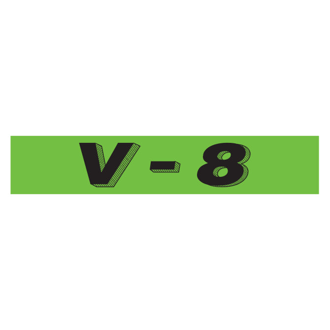 Slogan Window Stickers - 2 3/4" x 14 1/2" Fluorescent Green & Black