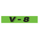 Slogan Window Stickers - 2 3/4" x 14 1/2" Fluorescent Green & Black