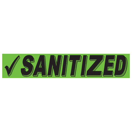 Slogan Window Stickers - 2 3/4" x 14 1/2" Fluorescent Green & Black