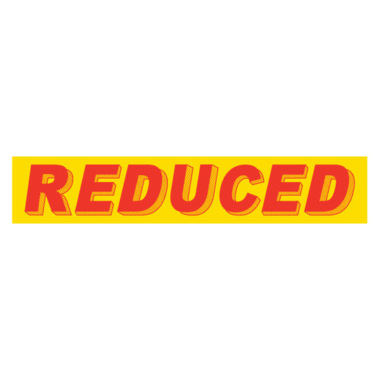 Slogan Window Stickers - 2-3/4" x 14-1/2" Yellow & Red