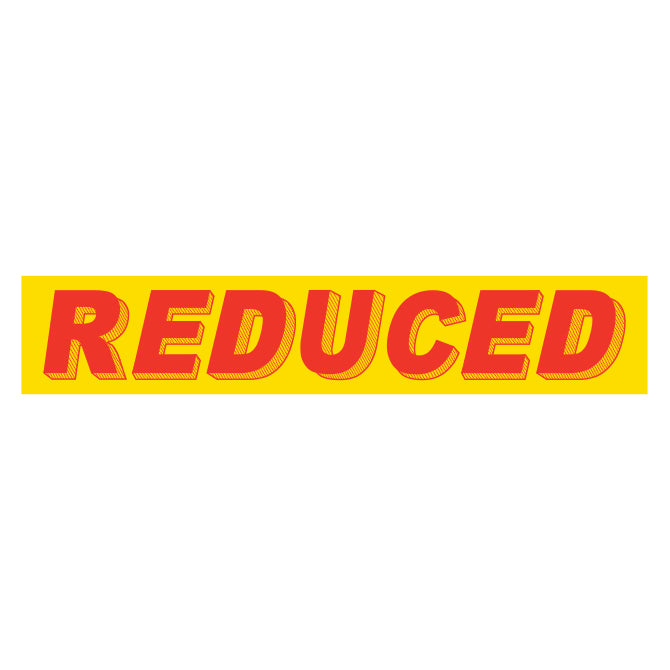 Slogan Window Stickers - 2-3/4" x 14-1/2" Yellow & Red