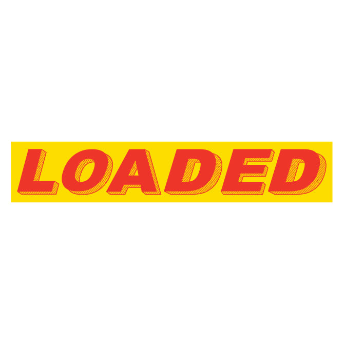 Slogan Window Stickers - 2-3/4" x 14-1/2" Yellow & Red