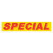 Slogan Window Stickers - 2-3/4" x 14-1/2" Yellow & Red