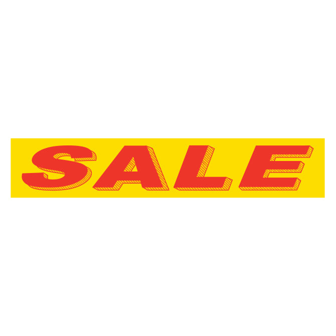 Slogan Window Stickers - 2-3/4" x 14-1/2" Yellow & Red
