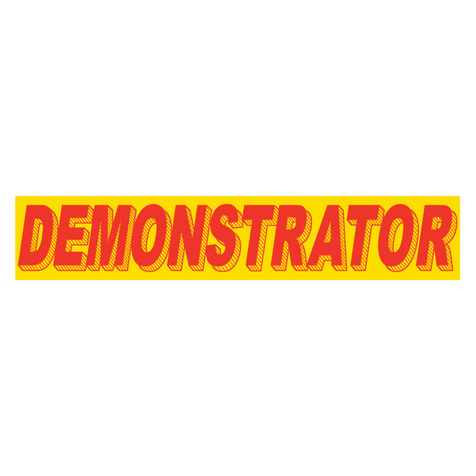 Slogan Window Stickers - 2-3/4" x 14-1/2" Yellow & Red